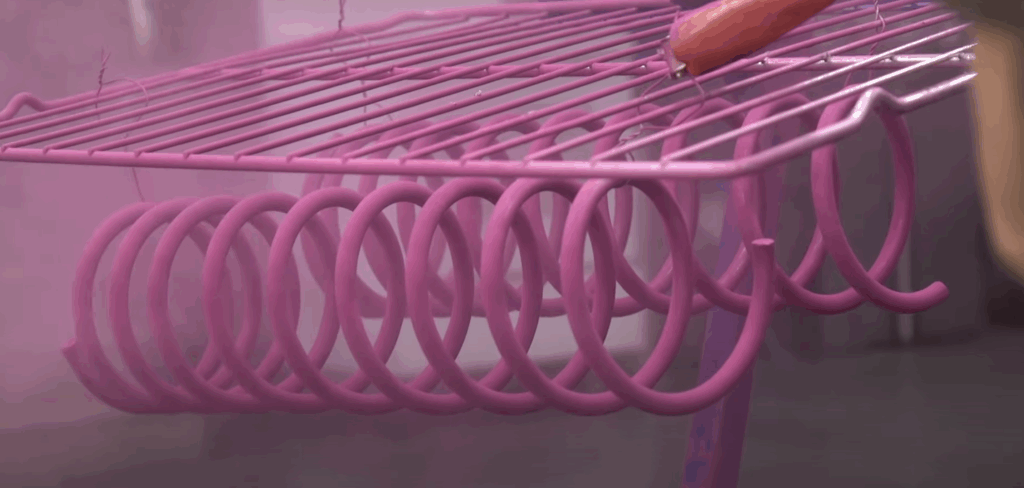 pink color powder coated suspension